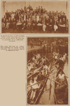 873600 Collage van 2 foto's betreffende de viering van het 25-jarig jubileum van de Utrechtsche Roei- en ...